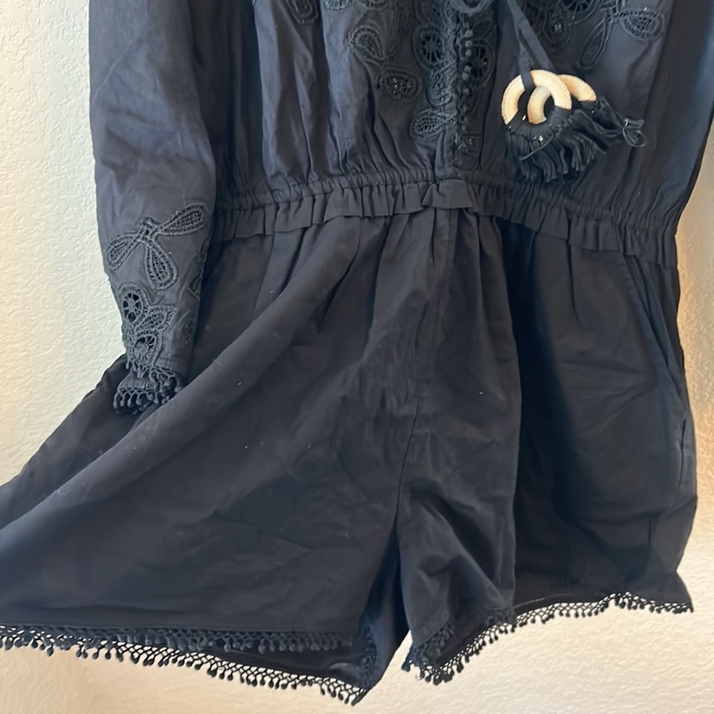 RAMY BROOK DIA 100%COTTON LONG SLEEVE ROMPER black - Picture 9 of 13